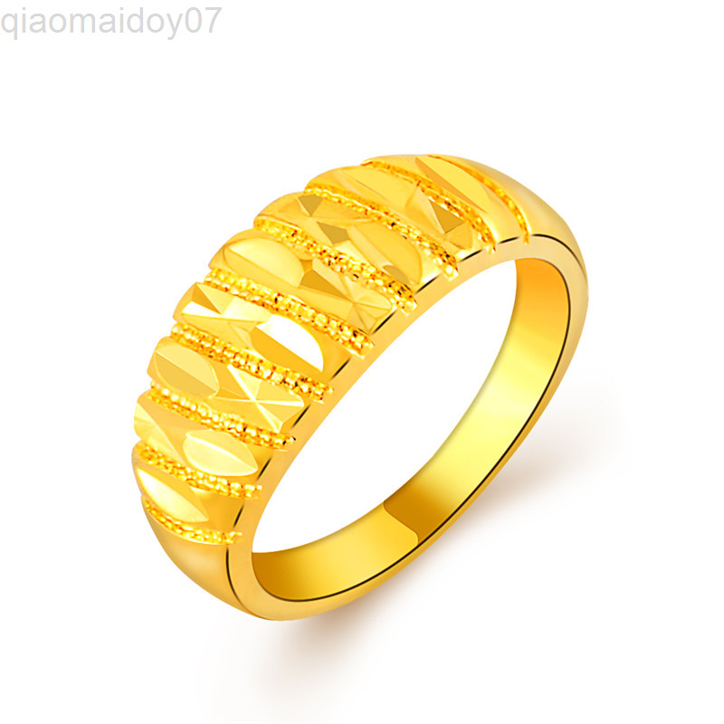 

High Quality Gold Filled Wedding Rings Fashion Jewelry Yellow Gold Color Wholesale Bridal Band Ring For Women JR204 L220813