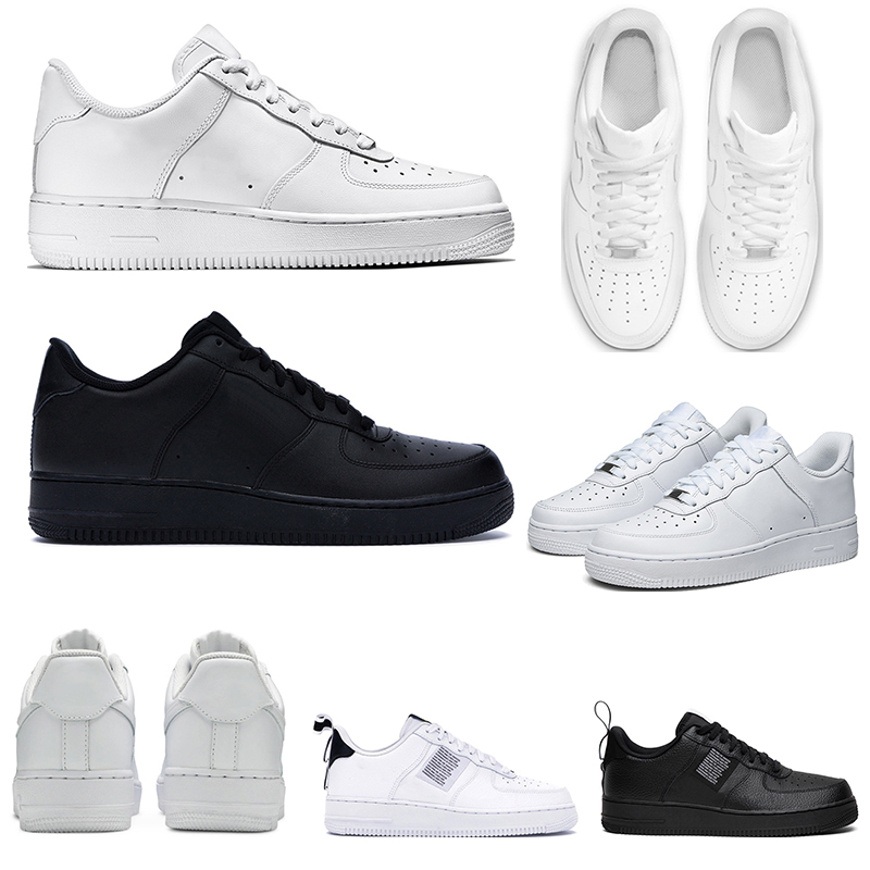 

mens womens running shoes Triple White Utility Black classic casual trainers sneakers, #1 triple white