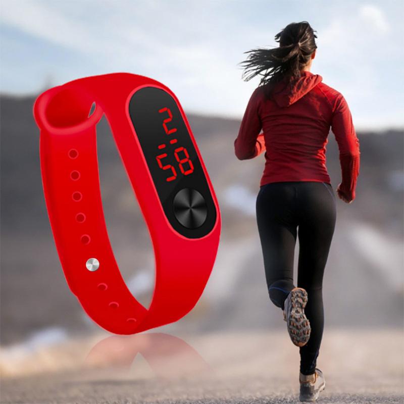 

Wristwatches Simple And Fashionable Digital Watch Student Couple Sports LED Electronic Watches Female Men Silicone Ladies, As picture show