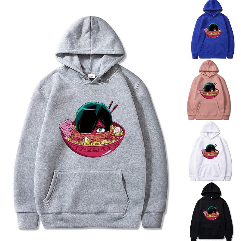 

Men' Hoodies & Sweatshirts Loose Fashion Harajuku Horror Pattern Printing Hooded Clothes Men And Women Spring Long Sleeve Pullover Tops, White