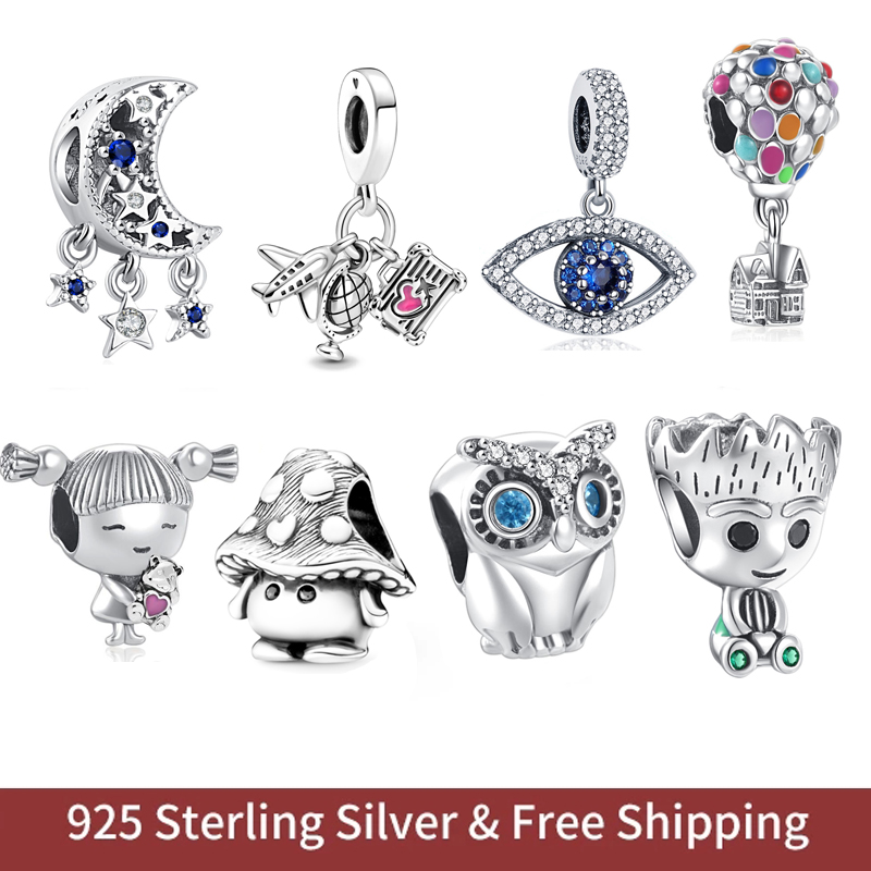 

925 Sterling Silver Charms color women pendant jewelry galaxy starry sky charms Beads Original Fit Pandora Bracelet Jewelry Making DIY Gift