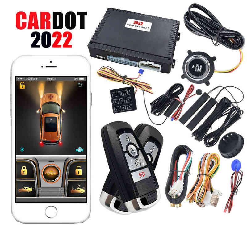 

CARDOT Best Automotive Remote Engine Start Stop System Passive Car Alarm Mobile App Control For Brazil Or Russian Market H220504