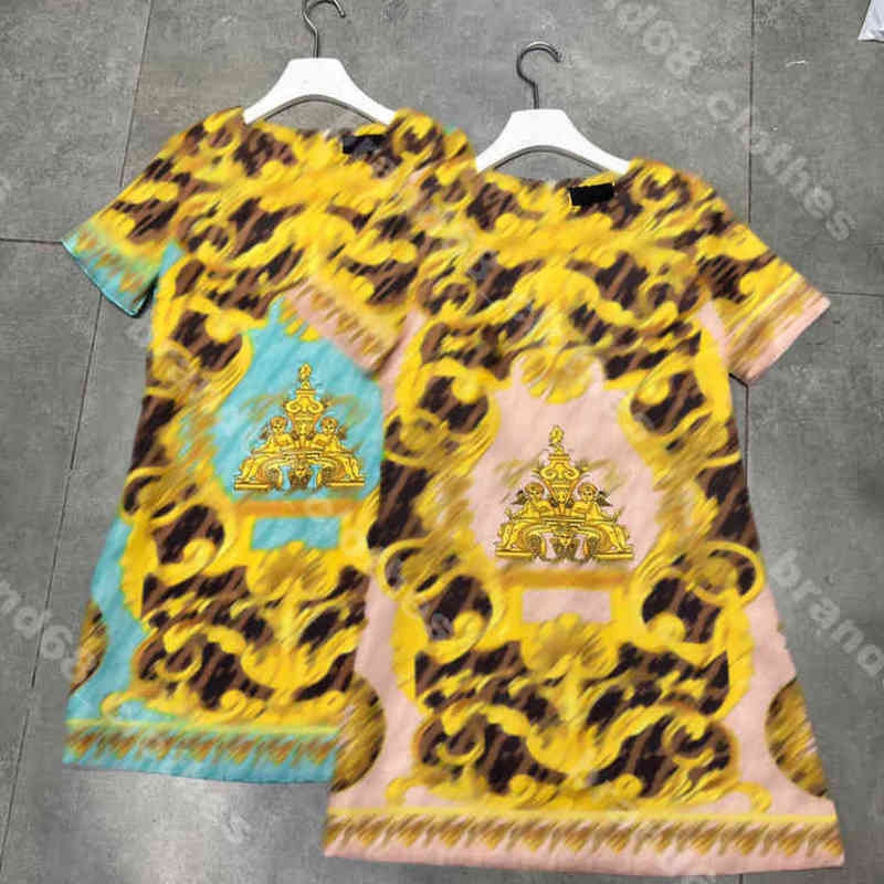 

designers women print dresses collaboration ver and f ndi brand logo luxury summer short sleeve Dress retro sexy slim long skirts female Apparel, 12