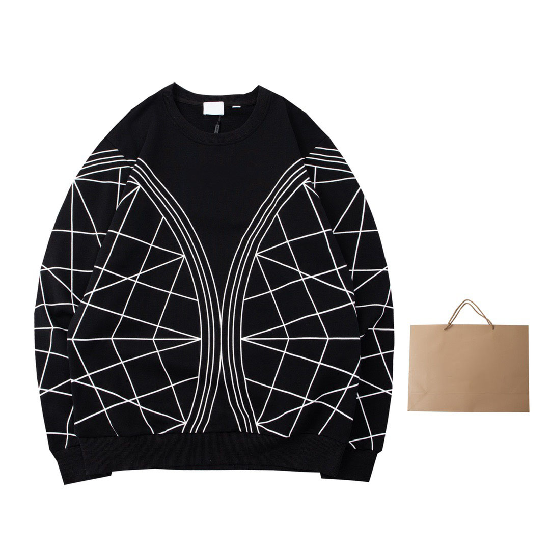 

New AOP jacquard letter knitted sweater in autumn / winter 2023acquard knitting machine e Custom jnlarged detail crew neck cotton gd2es2w, White