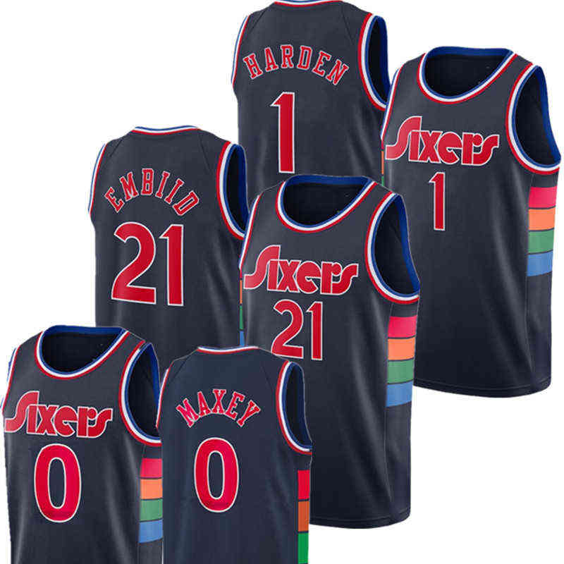 

M Jame 1 s Harden Jersey Tyrese 0 Maxey Joel 21 Embiid City Basketball Jerseys Allen 3 Iverson Shirt 99