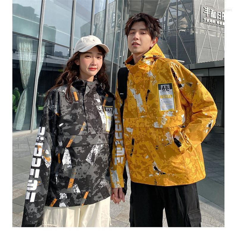 

Men's Hoodies & Sweatshirts 2022 Retro Casual Hooded Coat Windbreaker Camouflage Street Dress Hip Hop Spring And Autumn Style, Black