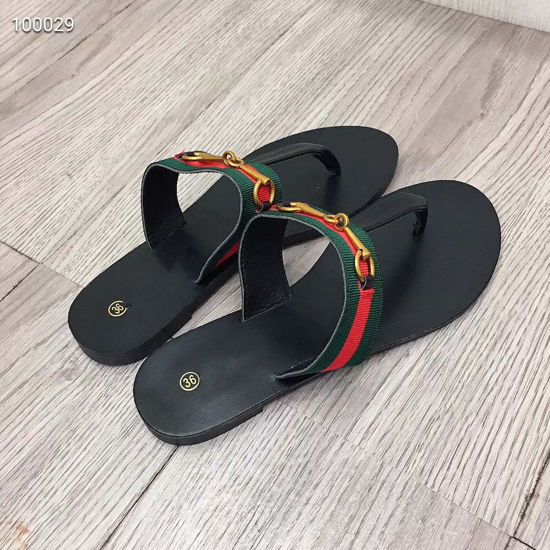 

Women Designer Sandals Slippers Leather Summer Flat fashion Slipper beach woman Big head letters Slippers Size 36-42, 02