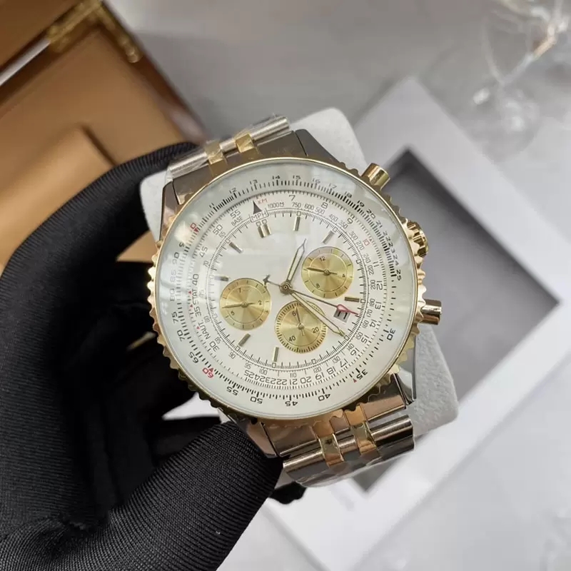 U1 Top-grade AAA Montre de luxe 48MM Quality Watch B06 B01 Navitimer Chronograph Battery Movement Automatic Silver Dial Men Watch Stainsteel Stee