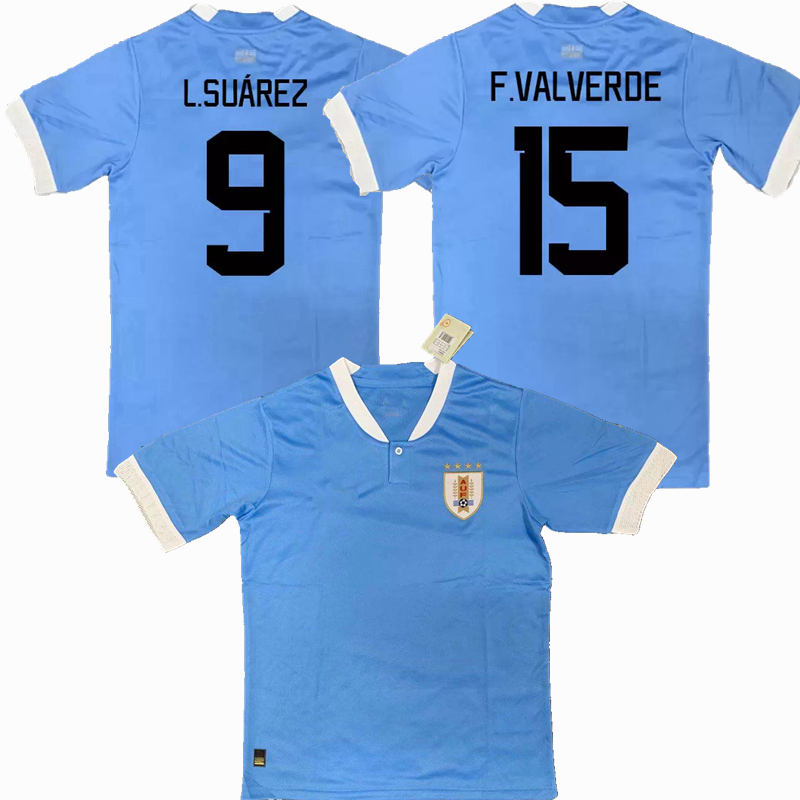

Player Fans version 2022 2023 Uruguay Soccer Jerseys national team E.CAVANI D.NUNEZ M.GOMEZ F.VALVERDE D.GODIN G.VARELA L.SUAREZ 22 23 football men and kids shirt 4XL, Fans home