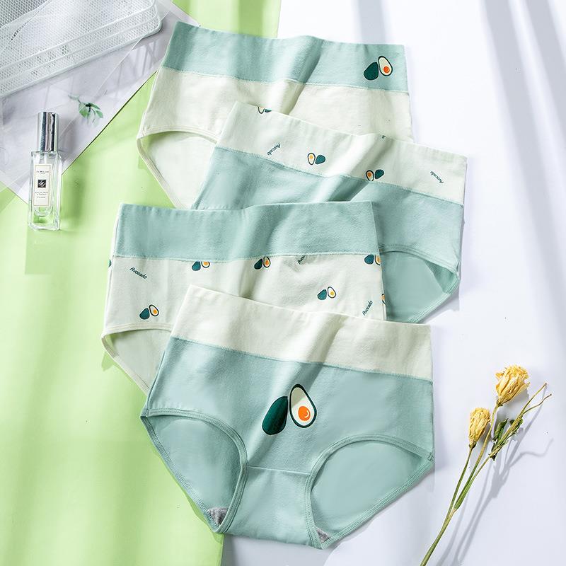 

xxl Cotton Panties Womens Underwear Large Plus Size Lovely Comfort Briefs High Waist Seamless Underpants Female Lingerie, Big avocado