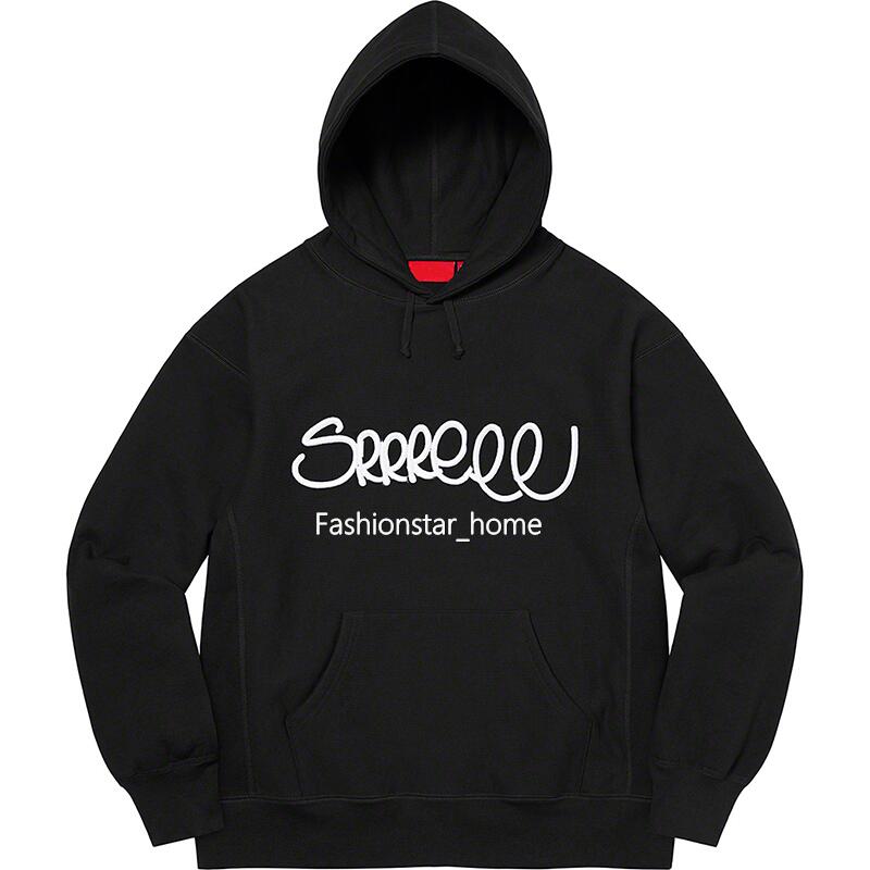 

22SS Raised Handstyle Hooded Sweatshirt New Box Letter Embroidery Street Man Women Early Autumn Winter Pullover Fashion Trend Hoodies Sweater TJAMWY054, Black