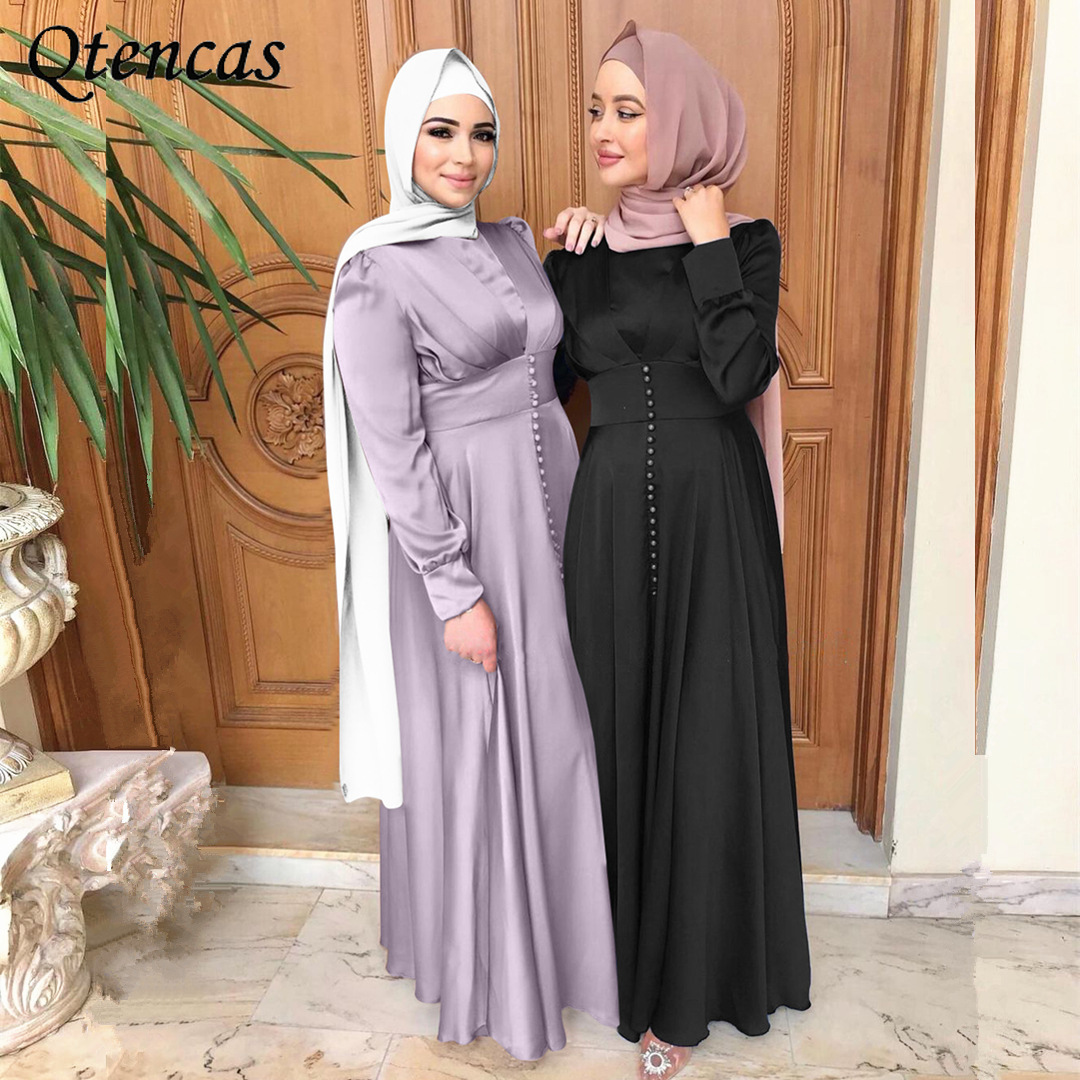 

Muslim Abayas for Women Turkish Dresses Abaya Dubai Kaftan Hijab Dress Arabic Islam European Clothing Caftan De Moda Musulmana