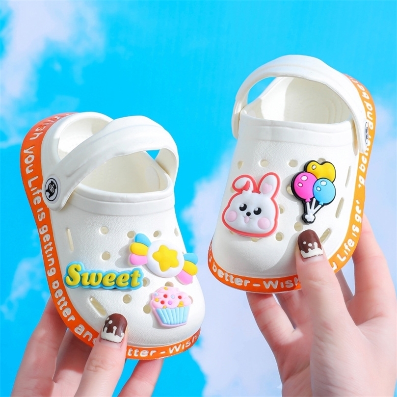 Été enfants jardin sabots chaussures garçons filles plage sandale enfants léger respirant mignon dessin animé sans lacet mules bébé pantoufle 220