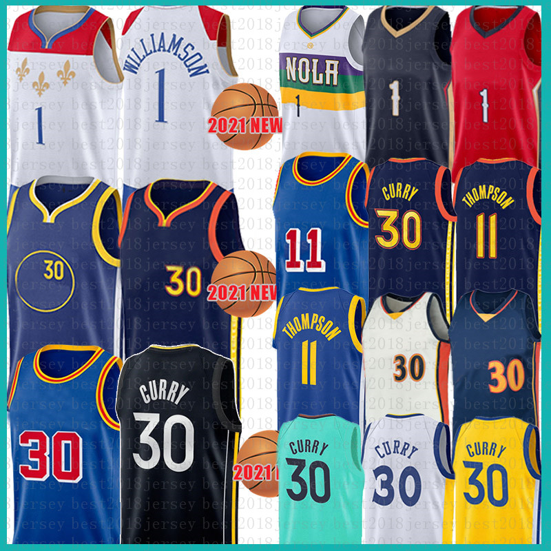 

Zion 1 Williamson Stephen Curry Basketball Jersey Klay Thompson 33 Wiseman Mens Shirts Jerseys 30 11 mvp