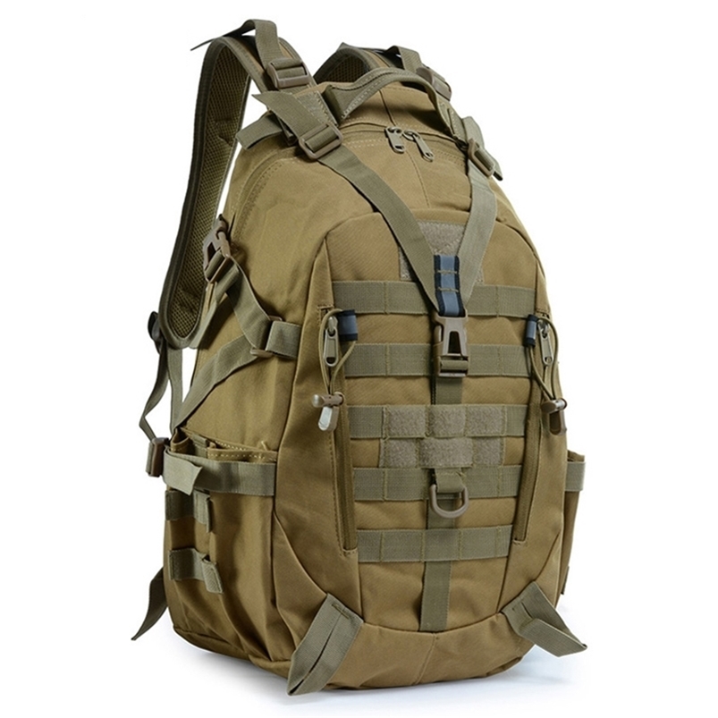

40L Camping Hiking Backpack Men Military Tactical Bag Outdoor Travel Bags Army Molle Climbing Rucksack Hiking Sac De Sport Bag 220629, 2l water bag