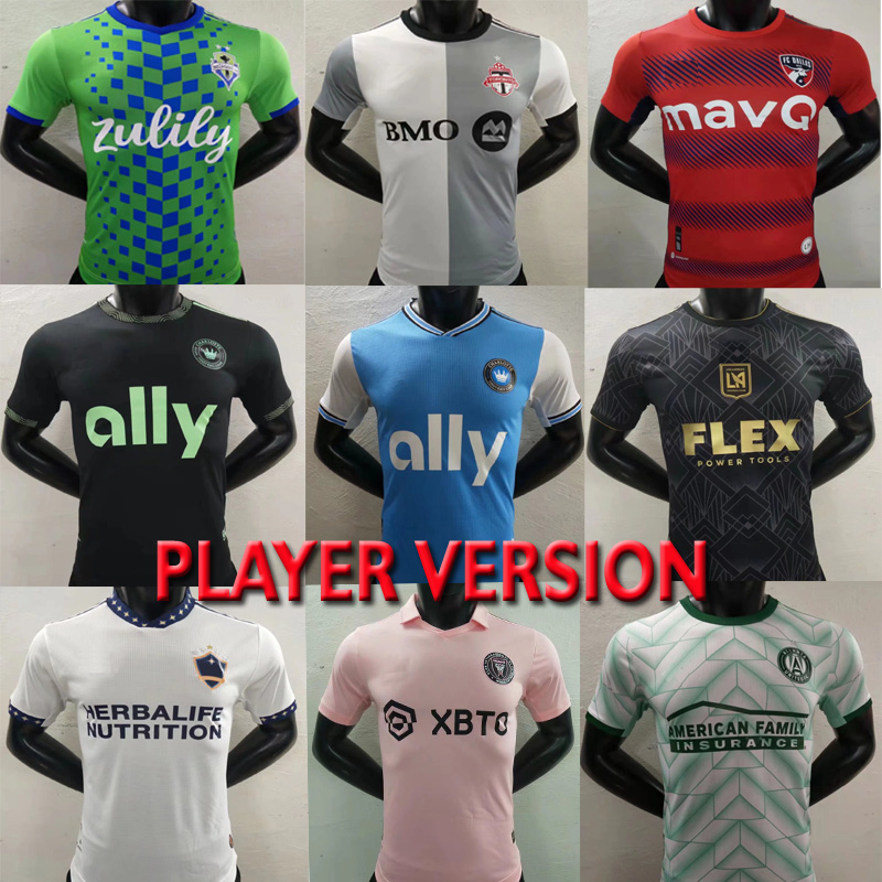 

22 23 Player Version MLS soccer jerseys Los Angeles LA Galaxy Charlotte Miami LAFC home away 2022 Football Shirt Houston 2023 Dynamo new rev, Black;yellow