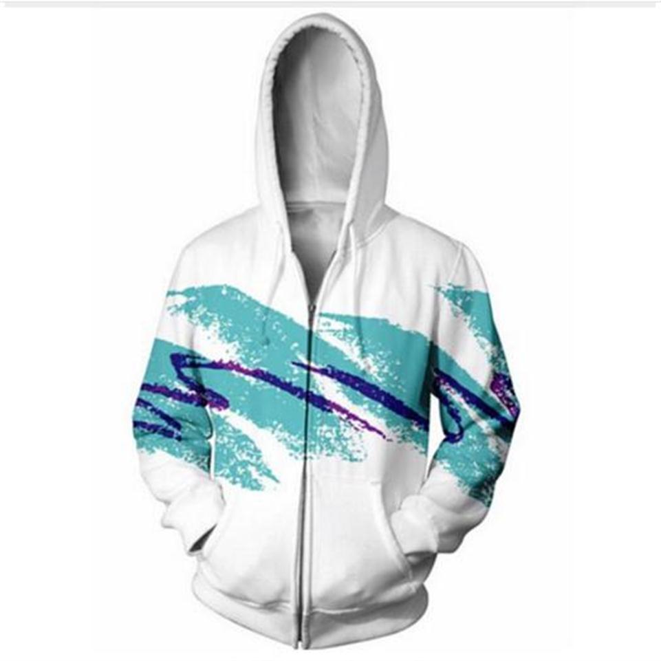 New Fashion Mens 3d hoodies 90's Jazz Solo Paper Cup Style Printed Zipper Hoodies Unisex Hip Hop Casual sweatshirt LM026270V