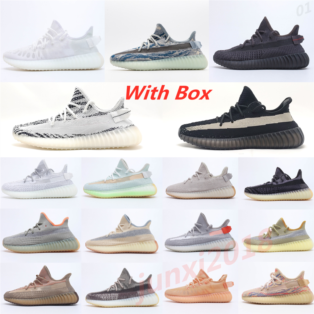 

2022'V2''YEEZIES''BOOSTs''yezzies''350 Running Shoes Sesame Butter Semi-frozen Yellow Cream Zebra Mens Womens Sneakers Short boots E6VY