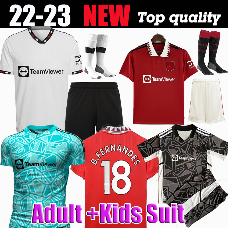 

22 23 SANCHO soccer jerseys PLAYER #7 Fans Player version man BRUNO FERNANDES LINGARD RASHFORD UTD GREENWOOD football shirt 2022 2023 men kids kit sets