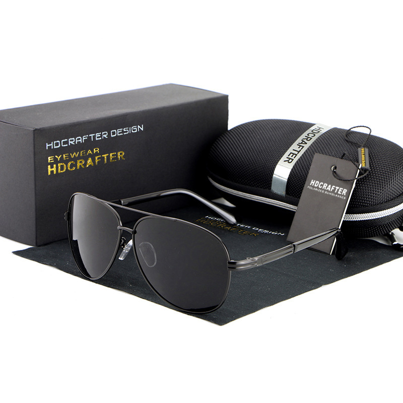 

HDCRAFTER brand men's polarized sunglasses colorful toad mirror metal frame driving mirror