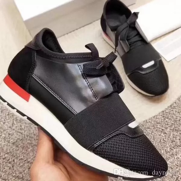 Mode luxe Designer Sneaker homme femme chaussures décontractées en cuir maille bout pointu course coureur chaussures en plein air formateurs avec