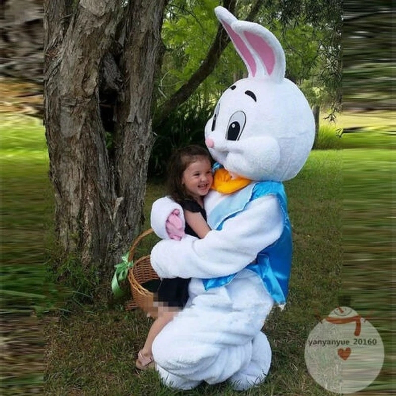 

Easter Rabbit Mascot Costume Rabbit Adult Fancy Dress Just Head Handmade, As pic