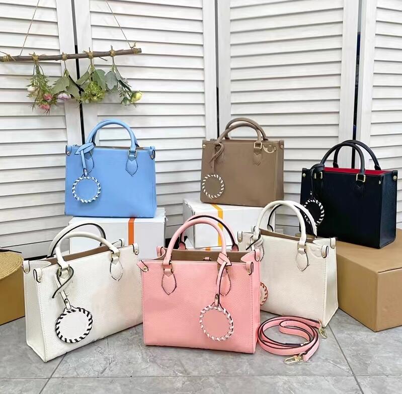 

Designer Brand Lady Multicolor Totes Luxury Leather Letter Printing Fashion High Capacity Practical Women 25 cm Shopping Bags Handbag Shoulder Bag, Black