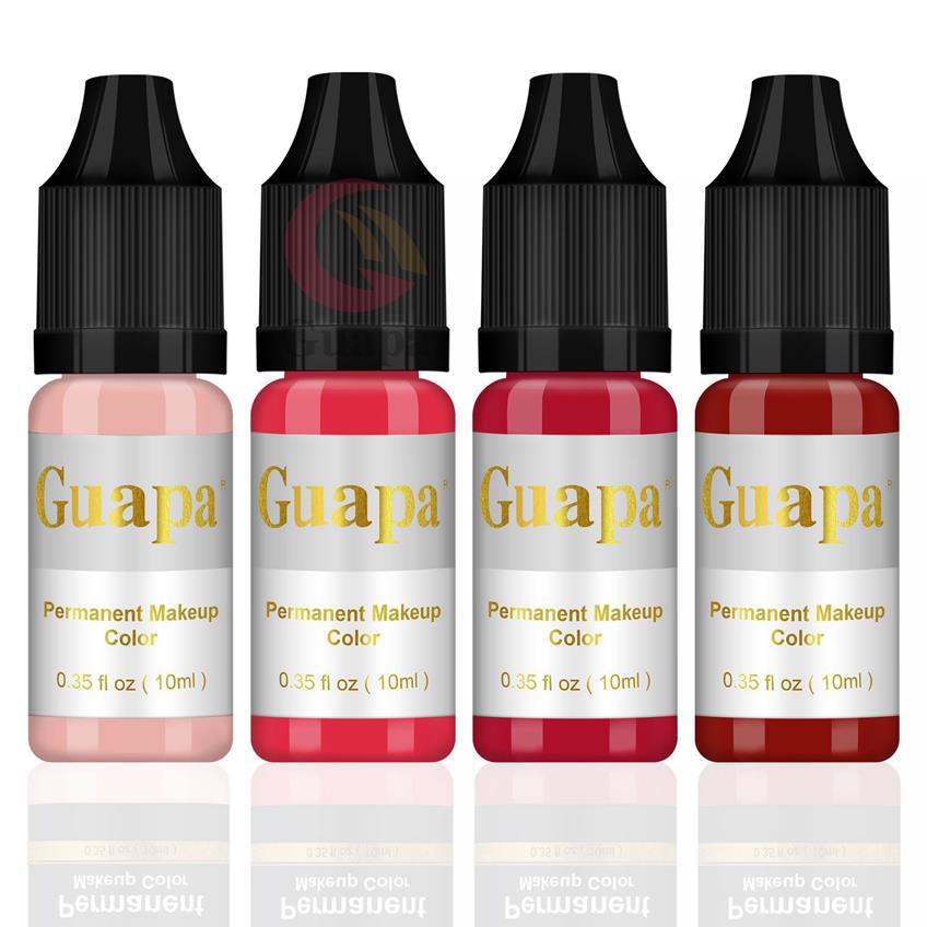 

4PCS Lips Microblading Pigment Ink Red Color Tattoo Ink Permanent Makeup Lip Tattoo Ink Set for Lip Coloring Lip Contour284J