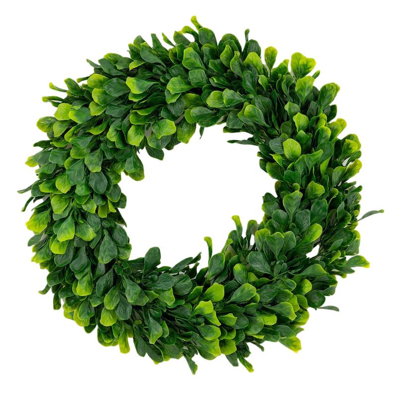 

Decorative Flowers & Wreaths Boxwood Wreath Greenery Garland Plastic Artificial Green Door Hanger Wedding Decoration SuppliesDecorative Wrea, As pic