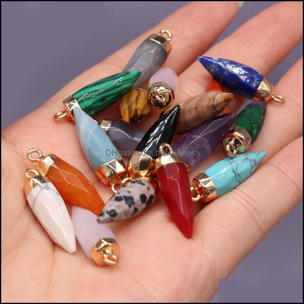 

Pendant Necklaces Pendum Chakra Circar Cone Point Healing Crystal Reiki Charms For Necklace Jewelry Making Amethyst Rose Q Bdejewelry Dhx8A