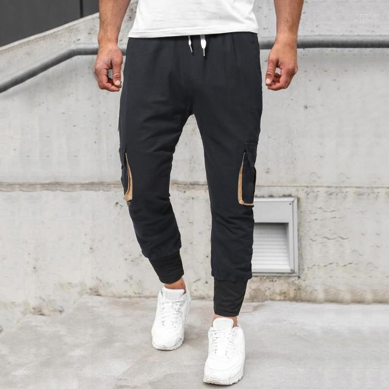 

Men' Pants Athletic Trousers Fashion Casual Solid Full Length Leggings Splice Pocket Drawstring Running Sweatpants Naom22, As pic