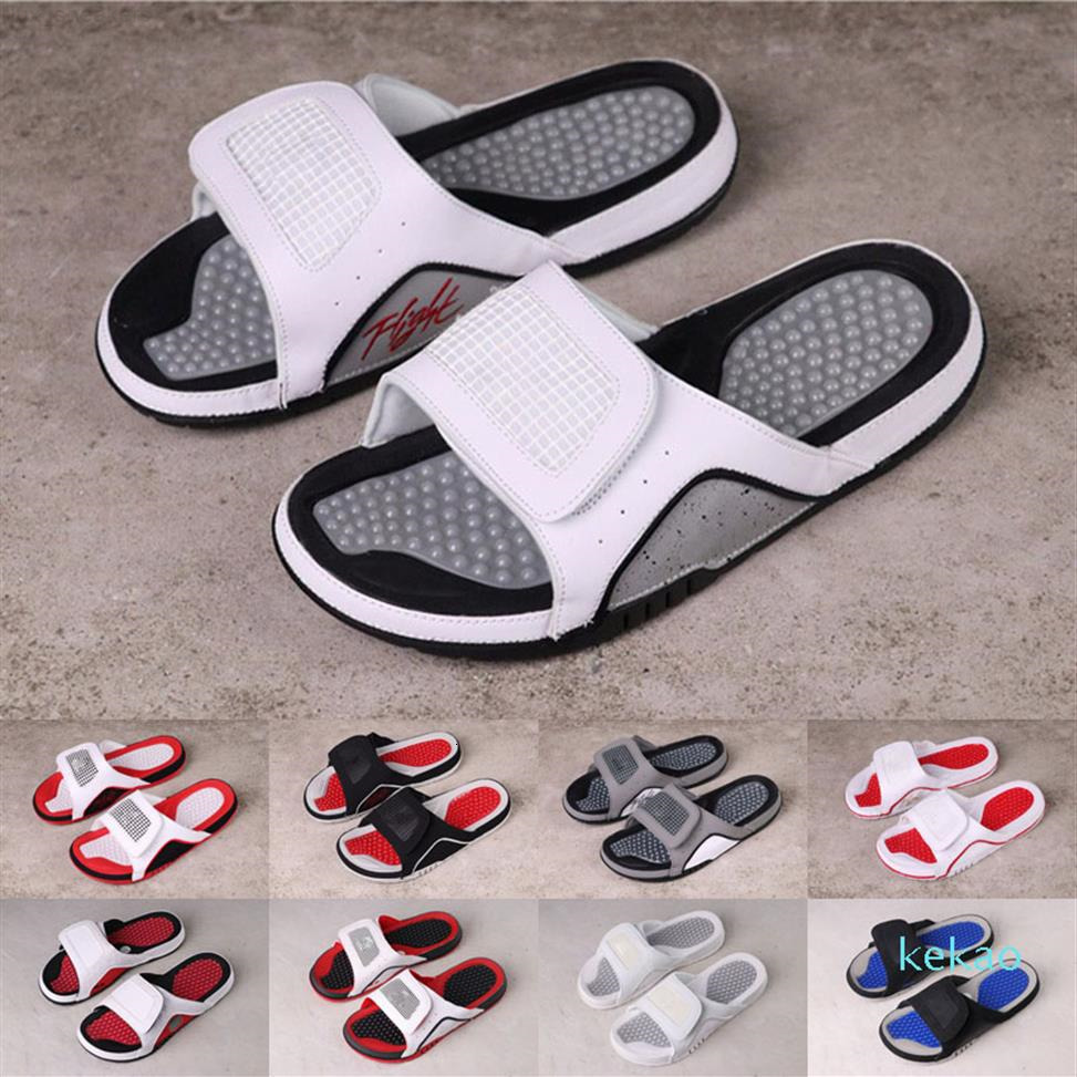 

Jumpman 4 slippers sandals Hydro IV 4s Slides black men Beach sandal 11 XI 6 VI shoes outdoor sneakers size 36-46316V, As photo 14