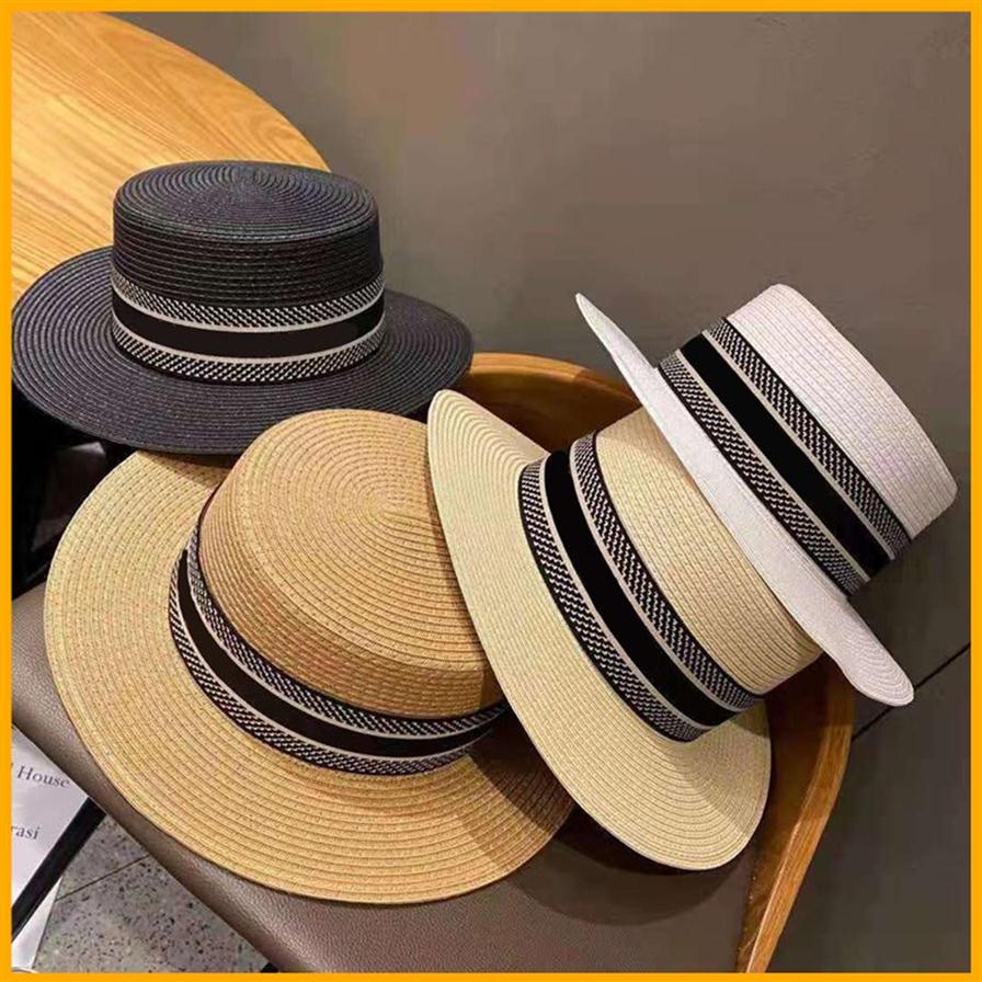 

2021 Grass Braid Straw Hat Women Bucket Hats Womens Luxurys Designers Caps Hats Mens sun Bonnet Beanie Cappelli Firmati Summer D21233m, Carton box
