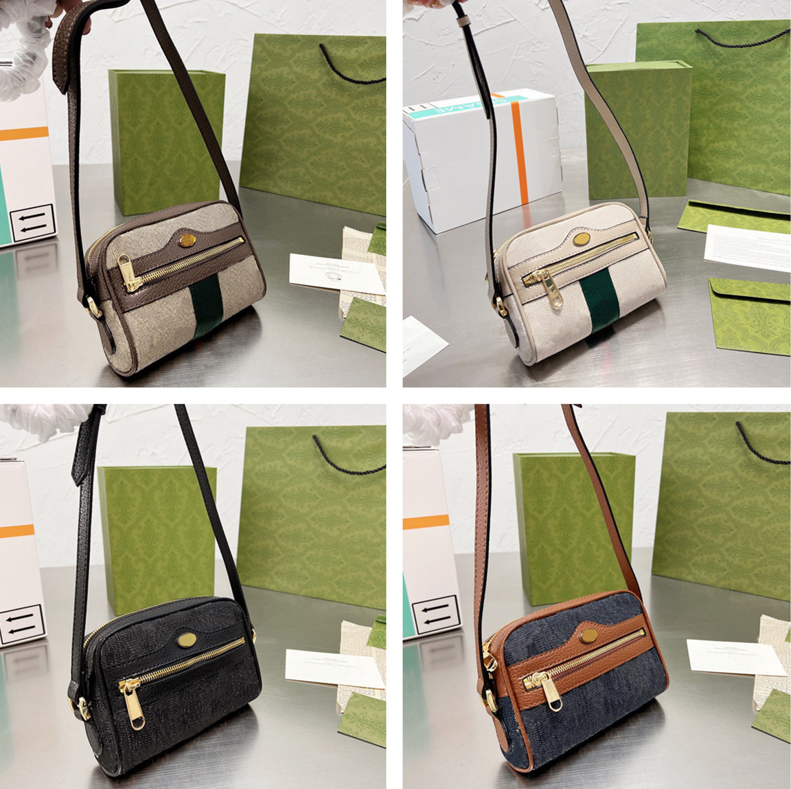 

Designers Handbags Women Cowboy Leather Shoulder Bags Camera Messenger Bag Vintage Ophidia Cross body Purse Ladies Handbag Wallet Have Box 517350 96IWS 8745, Customize