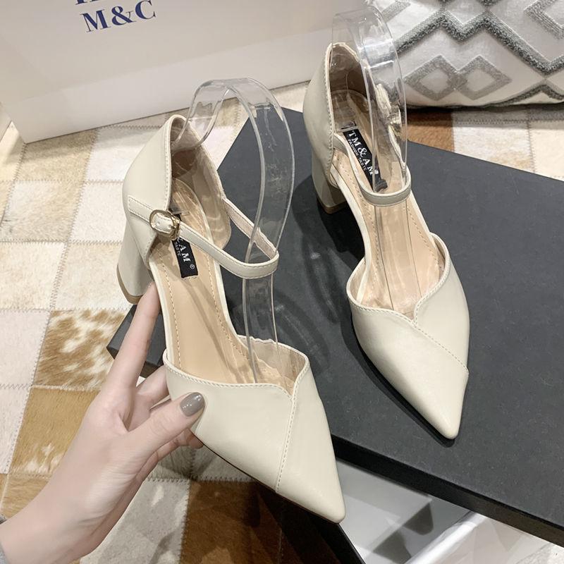 

Dress Shoes Women Sandals Woman Sexy Thin Heels 2022 Summer Female Fashion Square Toe High Ladies Elegant Slides Narrow Band ShoesDress, Ivory