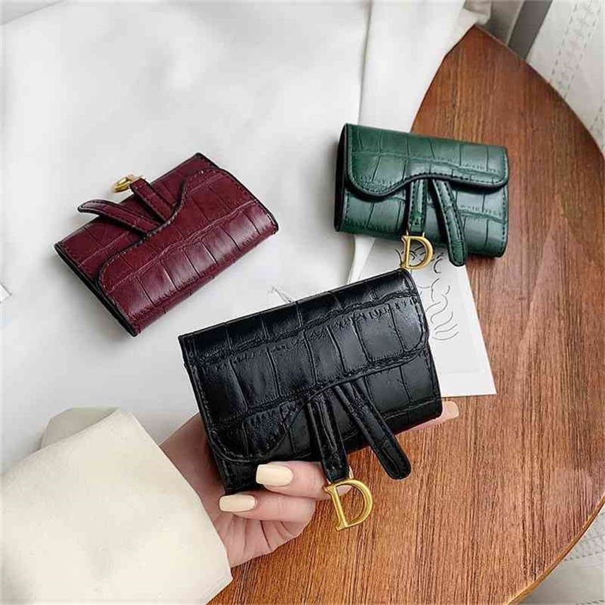 

small wallet fashion simple folding zero organ card bag large capacity RIMF 75% purses stores sale, Wine