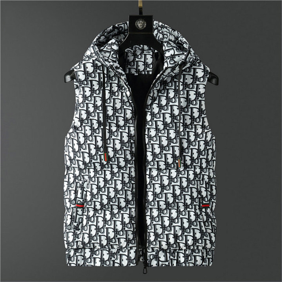 

Men Mens and women's Vests No hat Sleeveless Jacket Cotton-Padded Autumn Winter Casual Coats Male Waistcoat bodywarmer European American fashion brand#08