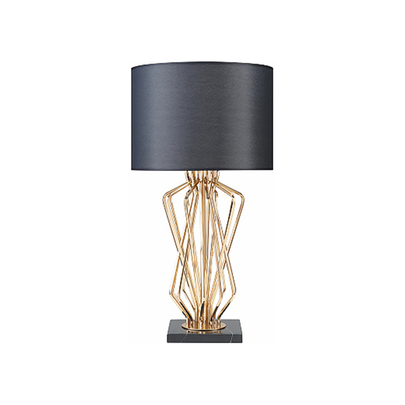 

Simple American marble metal creative modeling Table lamps living room bedroom bedside study large trumpet