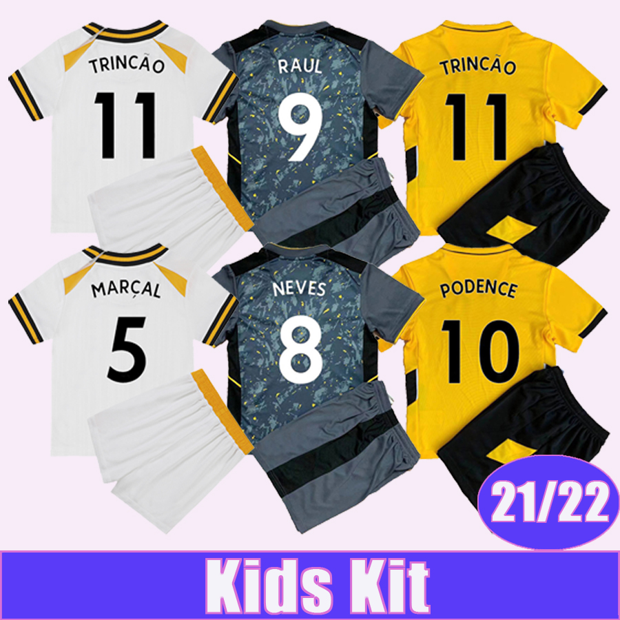 

21  RAUL NEVES NETO Kids Kit Soccer Jerseys PODENCE BOLY HEE CHAN ADAMA SAISS Home Away 3rd Football Shirt Short Sleeve Child Uniforms, Tz6264 21 22 away no sokcs