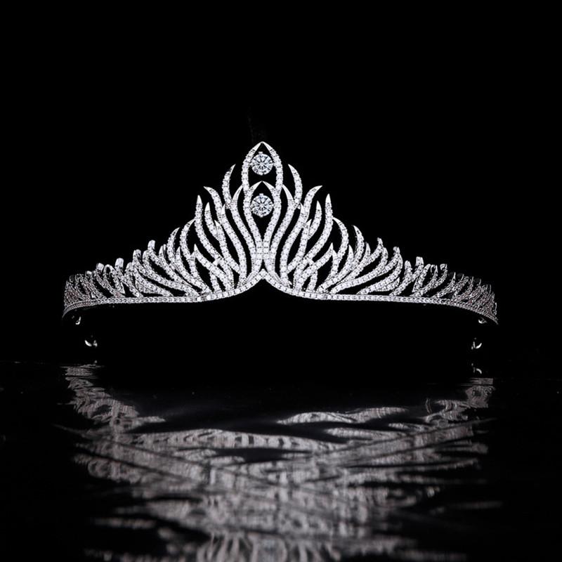 

Hair Clips & Barrettes CZ Bridal Tiaras Wedding Headdress Bride Married Zircon Crown Hairband For Women Accessories HQ0384Hair