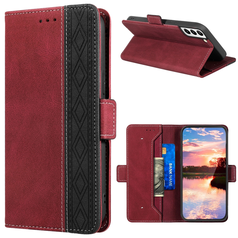 

Business Hybrid Leather Wallet Cases For Samsung A73 5G A53 A33 A13 4G A12 A32 A52 A72 S22 S21 Ultra S20 Plus Card Slot Magnetic Holder Rfid Blocking Splicing Flip Cover, Pls let us know the color you want