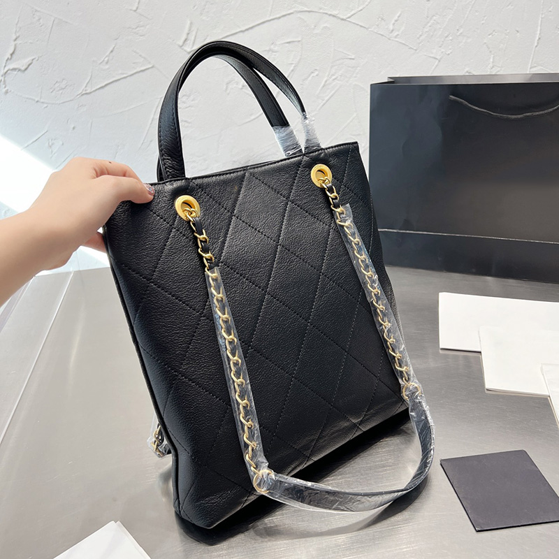 

France Womens Top Handle Calfskin Quilted Shopping Bags Large Capacity Gold Metal Hardware Matelasse Chain Crossbody Shoulder Handbags Turn lock Pocket 29x28cm, Box