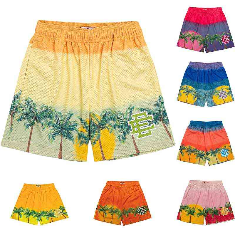 

Eric Emanuel Ee Basic Shorts Men's Fashion Coconut Tree Print Beach Men Summer Street Casual Workout Short Homme NI2V