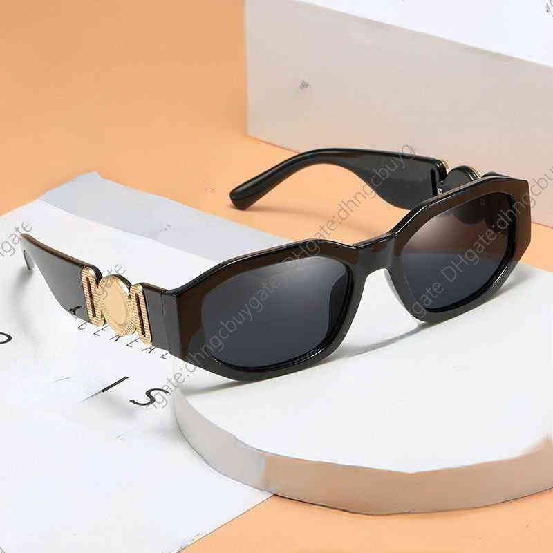 Women/Men designer sunglasses brands Retro Cutting Lens Gradient Square Medusa Sun Glasses Female Fashion luxury Brand Design Vintage Small Recta