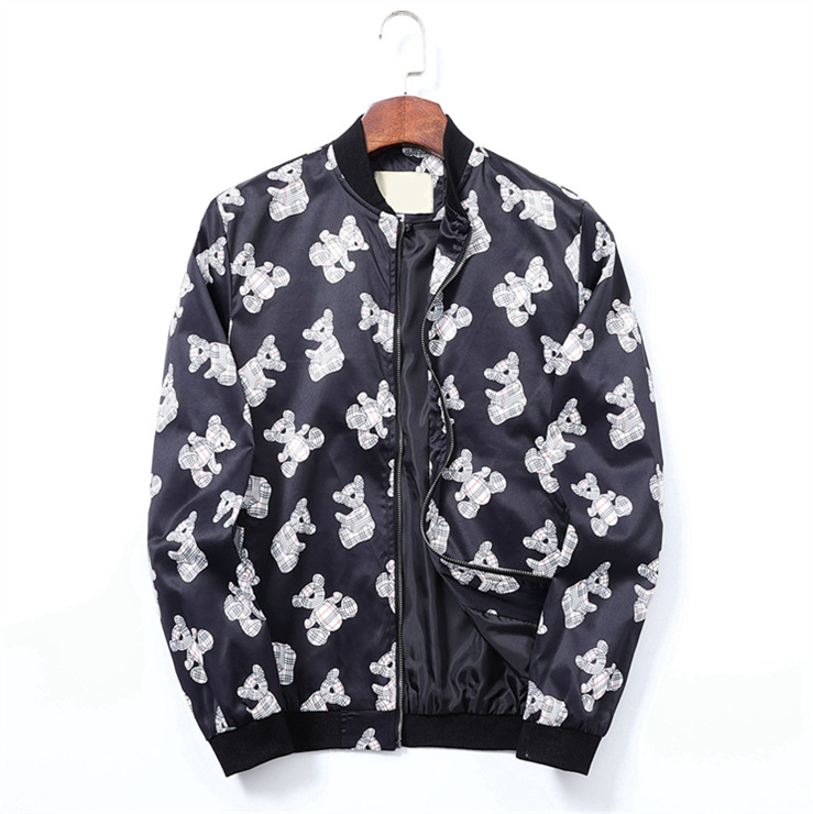 

Mens Jacket Long Sleeve Zipper Print Slim High Quality Fashion Men Jackets Autumn Winter Outdoor tc25