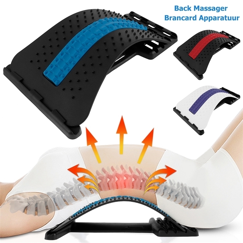 

Back Massager Stretcher Stretching Device 4-Level Adjustment Cracker Spine Relaxation Relief Massage Tools 220329