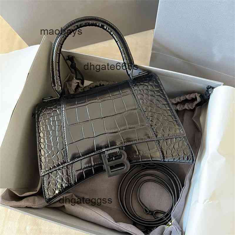 

balencaigass Handbags Italy new Hourglass Bags Handbag hourglass B home high version leather women's One Shoulder Messenger 5a quality leather hourglass A87N