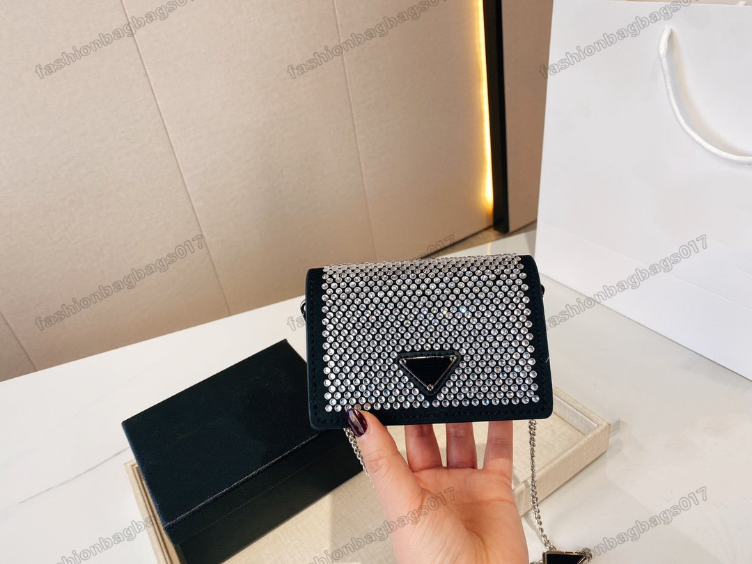 

Fashion MM Shoulder Bag Designer Triangle Logo Handbag Luxury Diamond Handle Bags Mini Retro Purse Wallet CrossBody