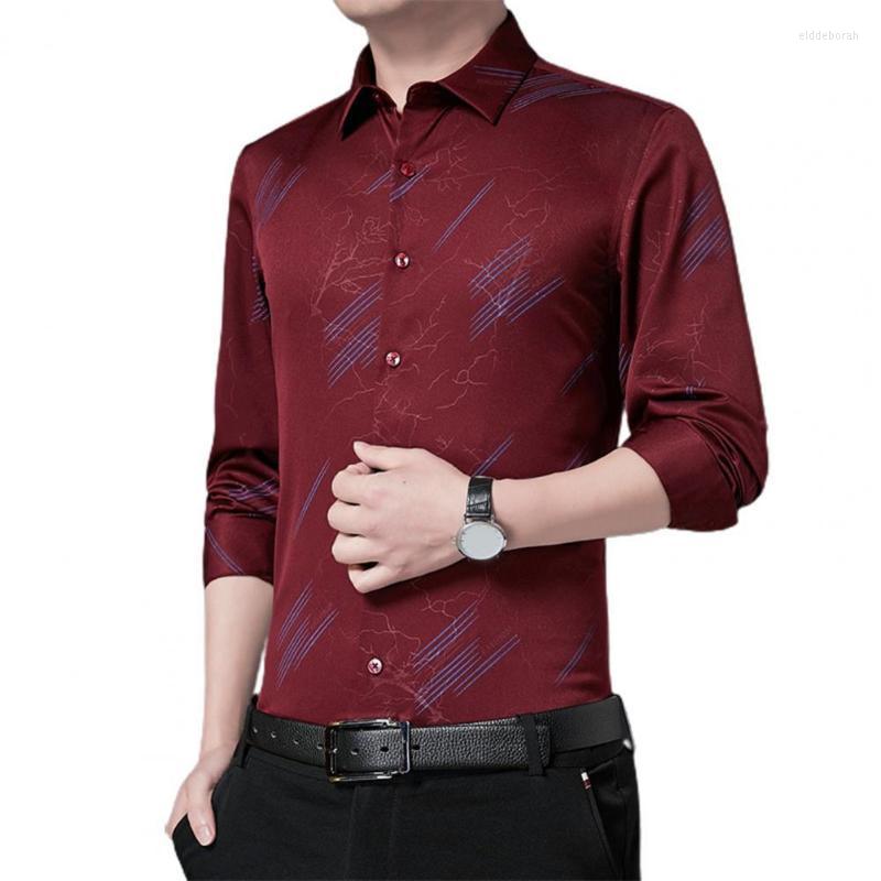 

Men's Dress Shirts Men Shirt Business Formal Turn-down Collar Handsome Spring For MenMen's Eldd22, Blue