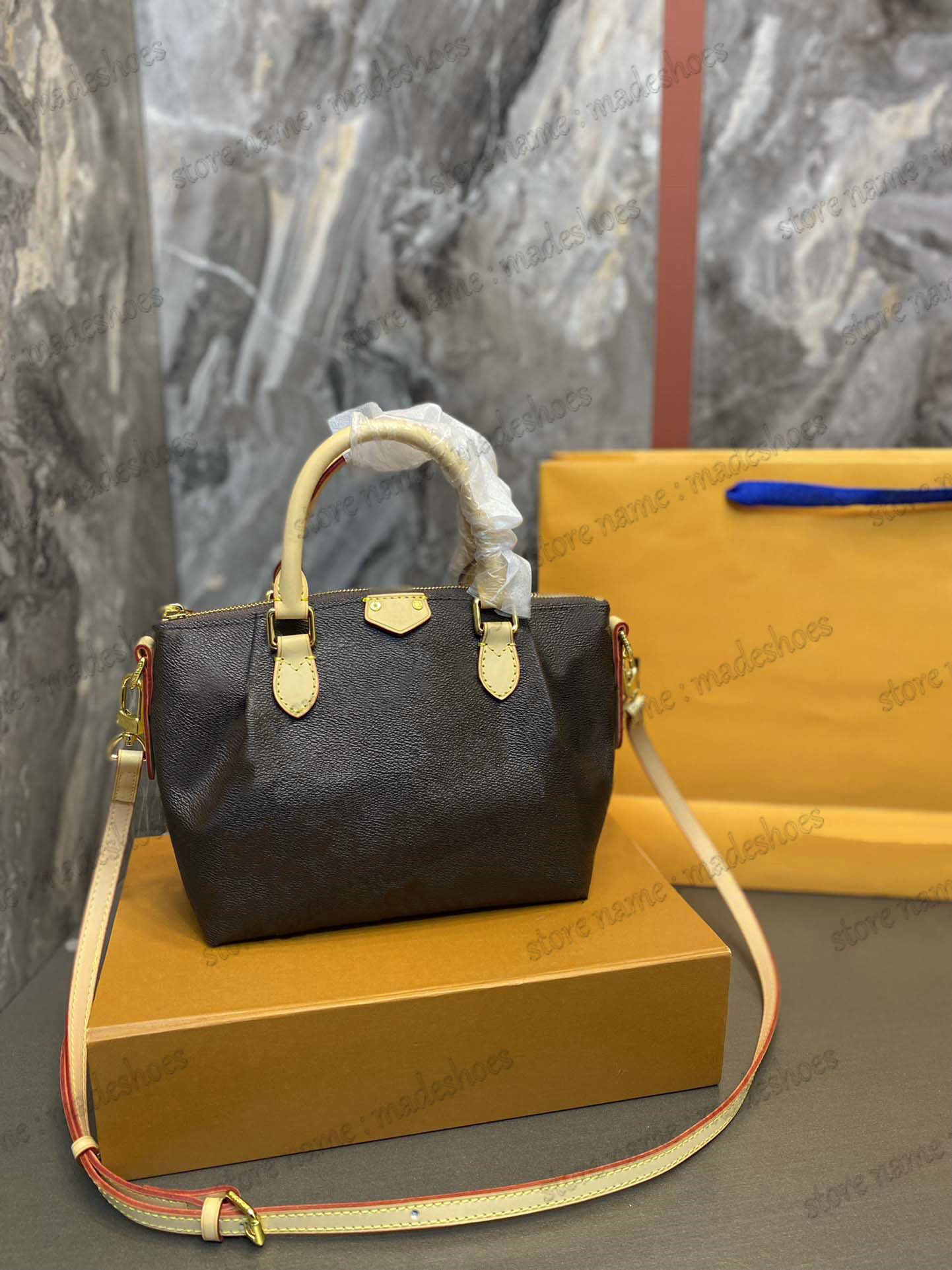 

Boétie PM M45986 Boetie MM Zipped Tote Bordeaux Dumpling Shouder Bag With Padlock Designer Womens Handbag Luxurys Monograms CrossBody Purse Wallet